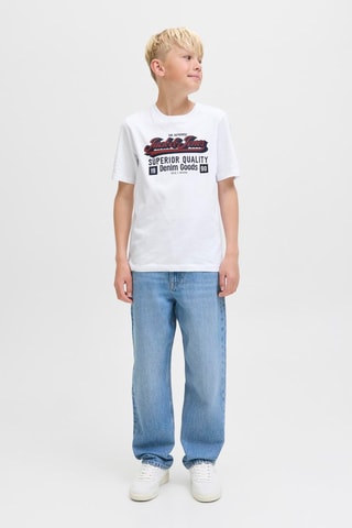 T-shirt regular en coton biologique  -  Blanc - Jack&Jones