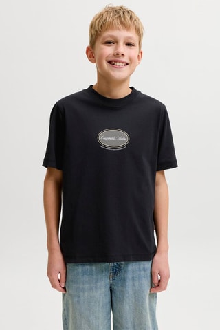 T-shirt relaxed en coton biologique  -  Noir - Jack&Jones
