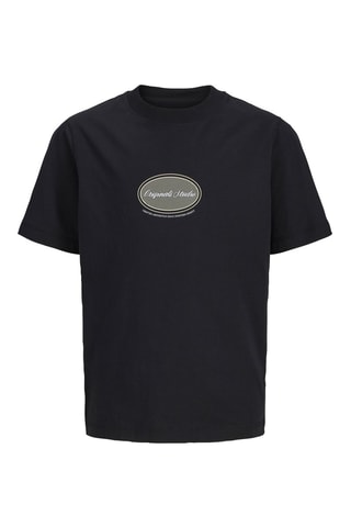 T-shirt relaxed en coton biologique  -  Noir - Jack&Jones