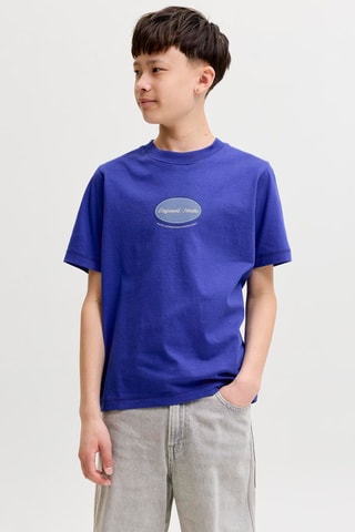 T-shirt relaxed en coton biologique  -  Bleu roi - Jack&Jones
