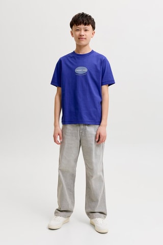 T-shirt relaxed en coton biologique  -  Bleu roi - Jack&Jones