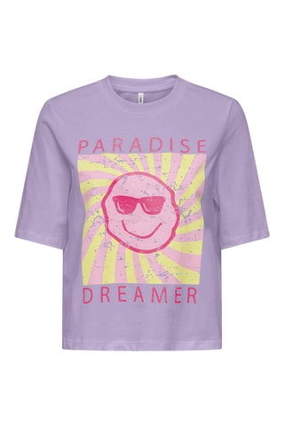 T-shirt en coton biologique - Violet - Only