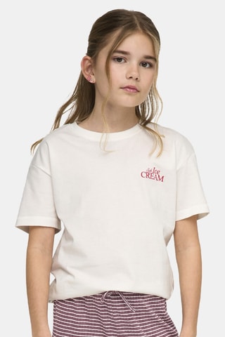 T-shirt en coton biologique - Blanc - Only