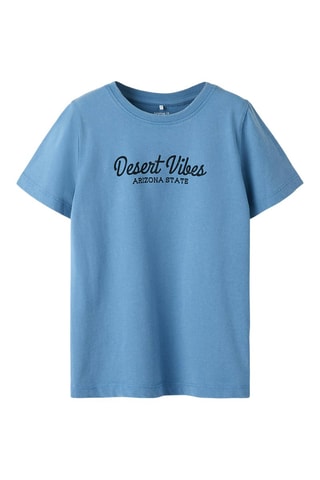 T-shirt en coton biologique - Bleu cobalt - Name It