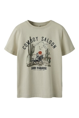 T-shirt en coton biologique - Ecru - Name It