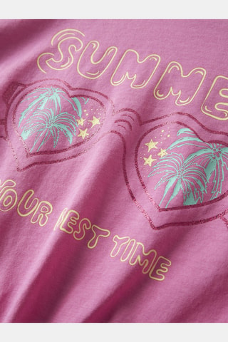 T-shirt noué en coton biologique - Rose - Name It