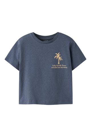 T-shirt en coton biologique - Bleu marine - Name It