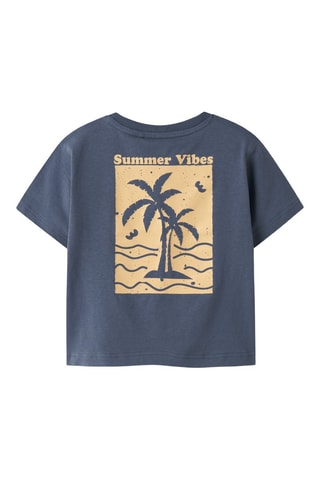 T-shirt en coton biologique - Bleu marine - Name It