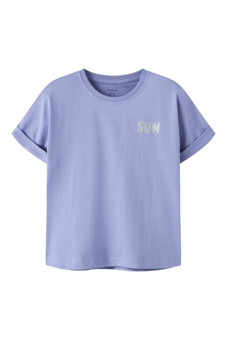 T-shirt en coton biologique - Mauve - Name It