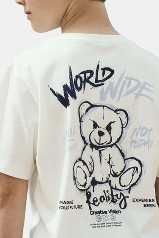 T-shirt en coton biologique - Ecru - Name It