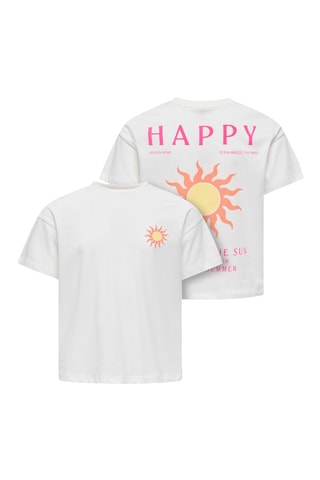 T-shirt regular en coton biologique  -  Blanc - Kids Only Girl