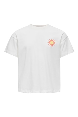 T-shirt regular en coton biologique  -  Blanc - Kids Only Girl