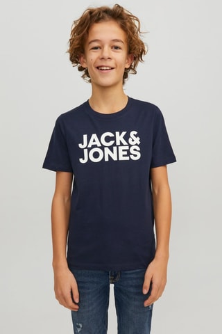 2 t-shirts en coton biologique - Bleu marine - Jack&Jones