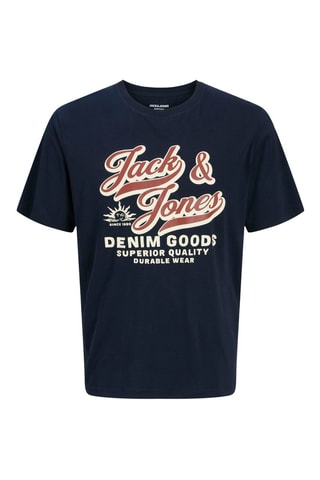 T-shirt en coton biologique - Bleu marine - Jack & Jones