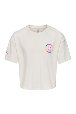 T-shirt en coton biologique  -  Blanc - Kids Only Girl