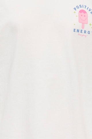 T-shirt loose en coton biologique  -  Blanc - Kids Only Girl