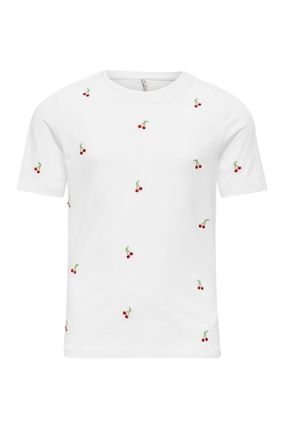 T-shirt regular en coton biologique  -  Blanc - Kids Only Girl
