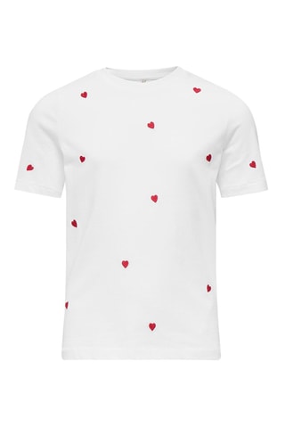 T-shirt regular en coton biologique  -  Blanc - Kids Only Girl