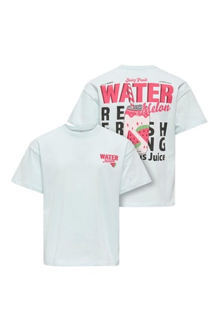 T-shirt relaxed en coton biologique  -  Ciel - Kids Only Girl