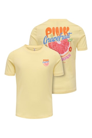 T-shirt regular en coton biologique  -  Jaune - Kids Only Girl