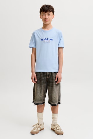 T-shirt regular en coton biologique  - Jack&Jones -  Ciel