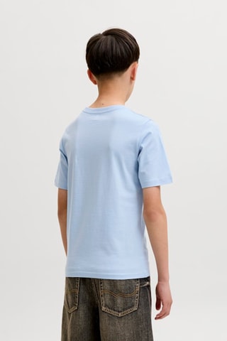 T-shirt regular en coton biologique  - Jack&Jones -  Ciel