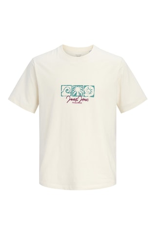 T-shirt regular en coton biologique  - Jack&Jones -  Blanc