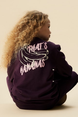 Sweat en coton biologique - Violet - Name It