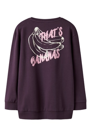 Sweat en coton biologique - Violet - Name It