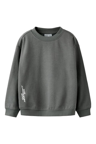 Sweat relaxed en coton biologique - Gris - Name It