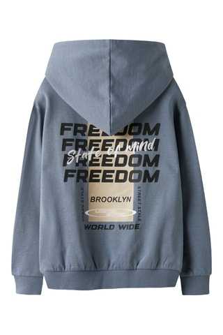 Sweat en coton biologique - Bleu - Name It