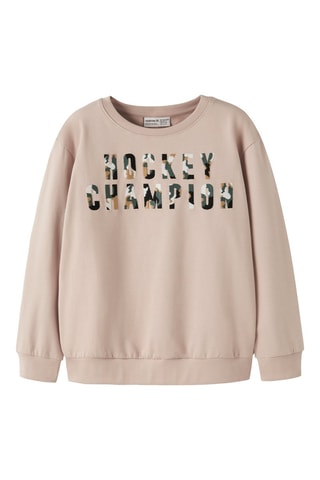Sweat en coton biologique - Beige - Name It