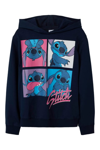 Sweat à capuche Stitch Lilo et Stitch Disney - Bleu marine - Name It