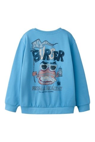 Sweat en coton biologique - Bleu - Name It