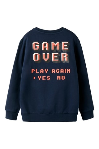 Sweat en coton biologique - Bleu marine - Name It