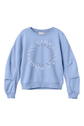 Sweat en coton biologique - Bleu clair - Name It