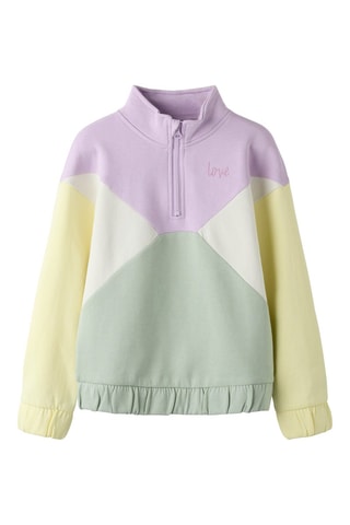 Sweat en coton biologique - Lilas - Name It