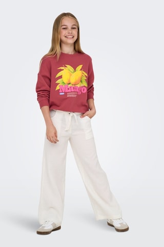 Sweat en coton biologique - Bordeaux - Kids Only Girl