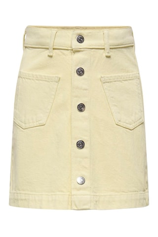 Jupe droite en jean  -  Beige - Kids Only Girl