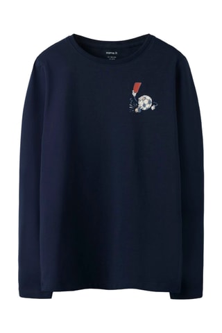 T-shirt en coton biologique - Bleu marine - Name It