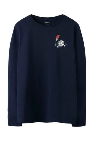 T-shirt en coton biologique - Bleu marine - Name It
