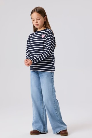 2 t-shirts en coton biologique - Bleu marine et blanc - Name It