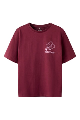 T-shirt en coton biologique - Bordeaux - Name It