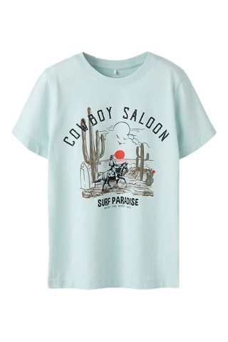 T-shirt en coton biologique - Turquoise - Name It