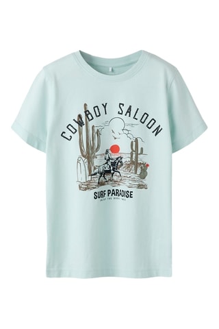 T-shirt en coton biologique - Turquoise - Name It