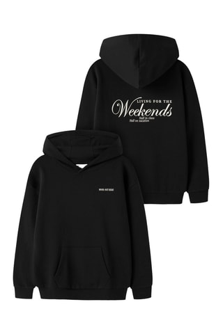 Sweat à capuche en coton biologique - Noir - Name It
