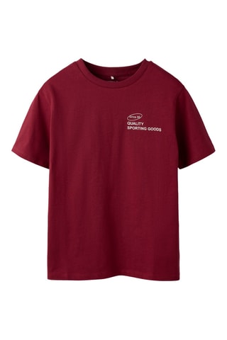 T-shirt en coton biologique - Rouge - Name It