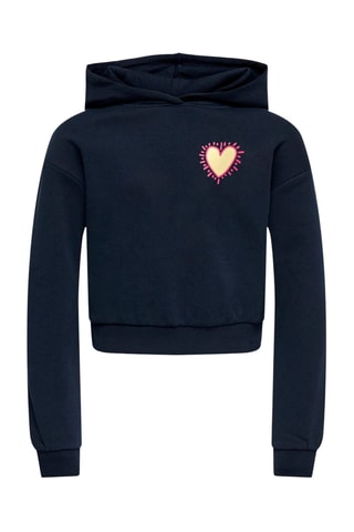 Sweat à capuche en coton biologique - Bleu marine - Kids Only