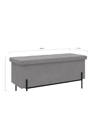 Banco con arcón - 100 x 45 x 37 cm