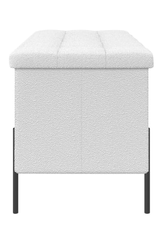 Banco con arcón Loan - Tela de rizo - 100 x 45 x 37 cm